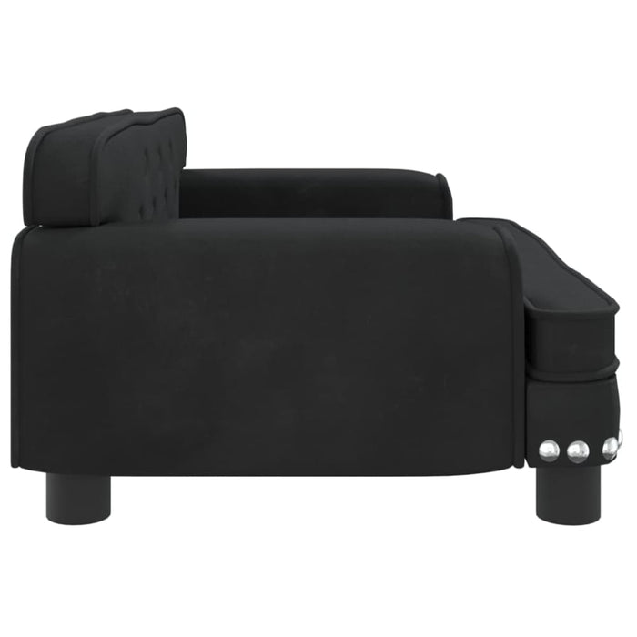 Dog Bed Black 70x45x30 Cm Velvet Oionnl