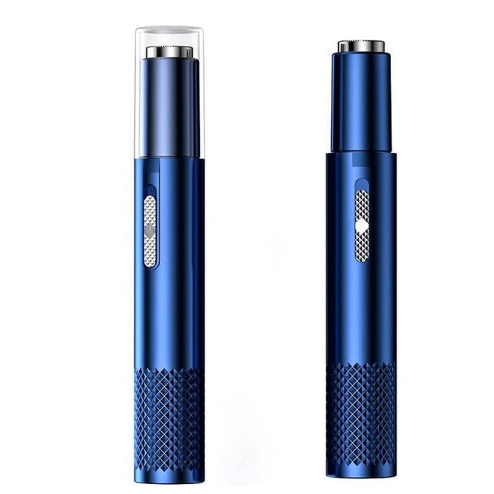 Black Blue And White Nose Hair Trimmer Metal Shaver