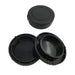 Lc-n1 Black Camera Front Body Cap + rear Lens Cap Cover Kit