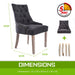 Black (charcoal) French Provincial Dining Chair Amour Oak