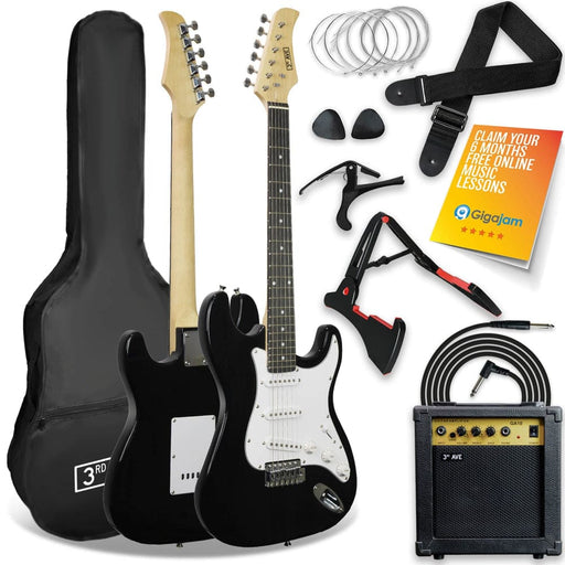 Black Electric Guitar Pack With Accessories