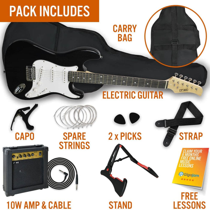 Black Electric Guitar Pack With Accessories