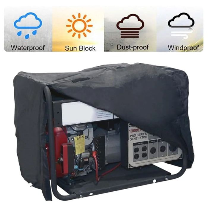 Black Generator Cover Windproof Protective Canopy Shelter