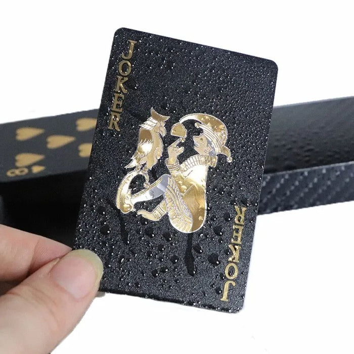 Black Gold Playing Cards Waterproof Poker Suit For Magic