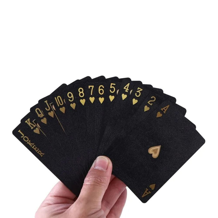 Black Gold Playing Cards Waterproof Poker Suit For Magic