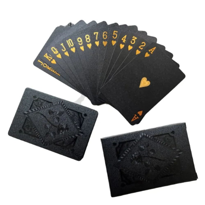 Black Gold Playing Cards Waterproof Poker Suit For Magic