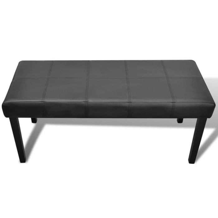 Black High Quality Artificial Leather Bench Xaooba