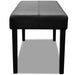 Black High Quality Artificial Leather Bench Xaooba