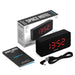 Black Hypertron Alarm Clock With Red Led