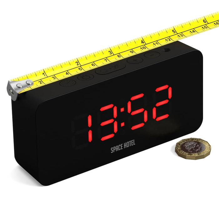 Black Hypertron Alarm Clock With Red Led