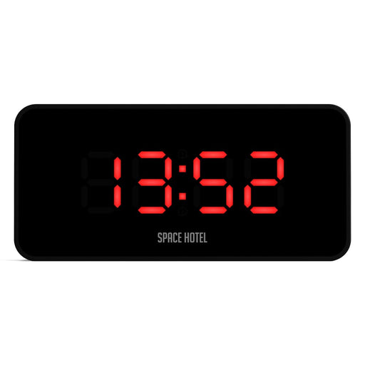 Black Hypertron Alarm Clock With Red Led