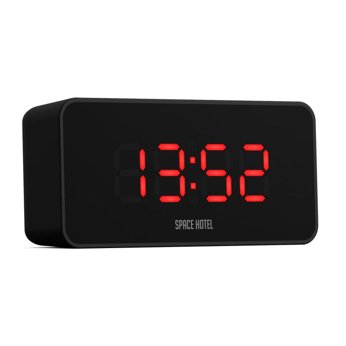 Black Hypertron Alarm Clock With Red Led