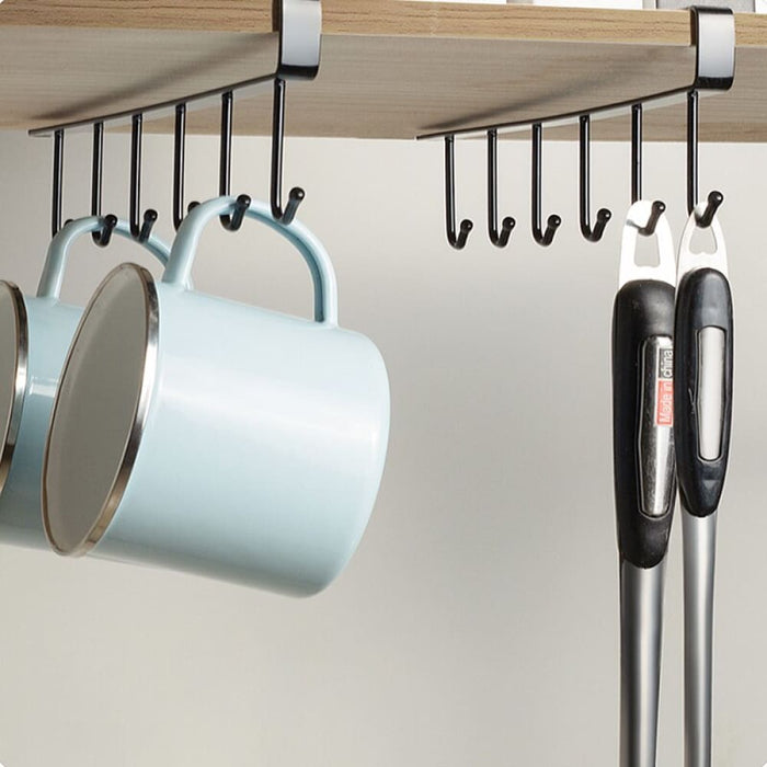 Black Iron Hook With No Marks Or Nails For Storing Pots