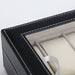 Black Pu Leather Watch Organizer Display Storage Box Cases