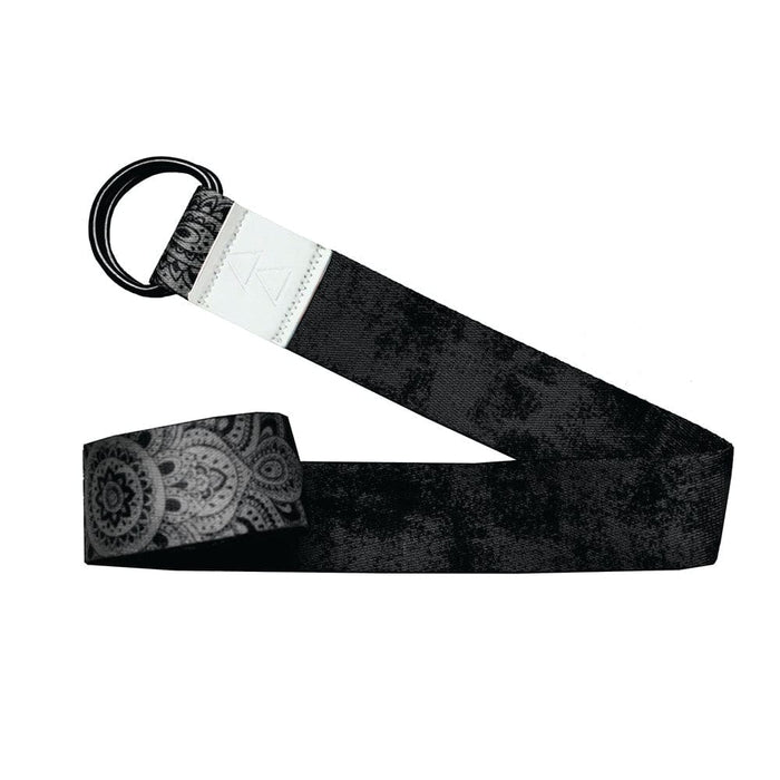 Black Mandala Yoga Strap