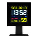 Black Monolith Lcd Alarm Clock Sleek Design