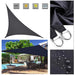 Black Oxford Right Triangle Visor Sun Shade Sail Pool Cover