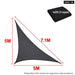 Black Oxford Right Triangle Visor Sun Shade Sail Pool Cover