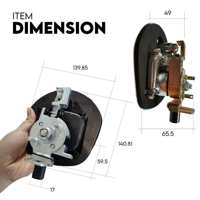 Black Whale Tail t Handle Lock Latch Compression Trailer