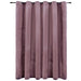 Blackout Curtain With Metal Rings Velvet Antique Pink