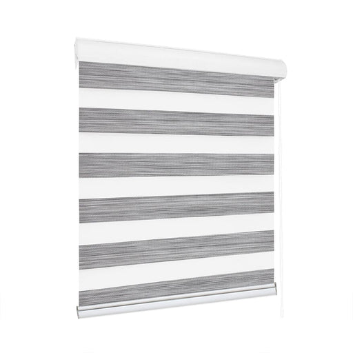 Blackout Zebra Roller Blind Curtains Double Window Sunshade