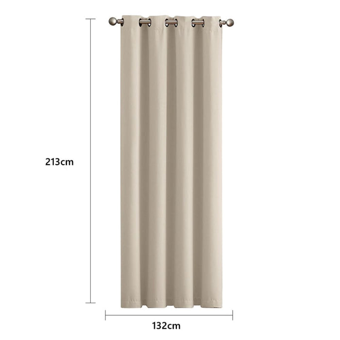 Goslash Picks 2x Blockout Curtains Panels 3 Layers Eyelet