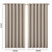 Goslash Picks 2x Blockout Curtains Panels 3 Layers Eyelet