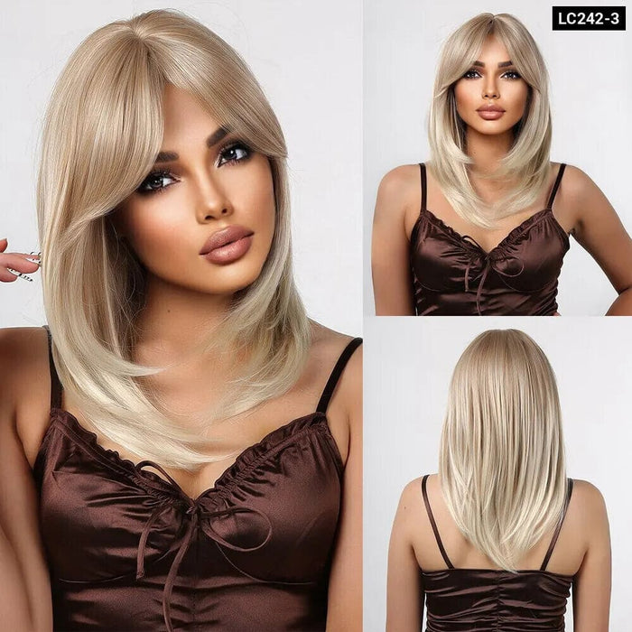 Blonde Shoulder Length Synthetic Wig