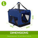 Blue Portable Soft Dog Cage Crate Carrier l