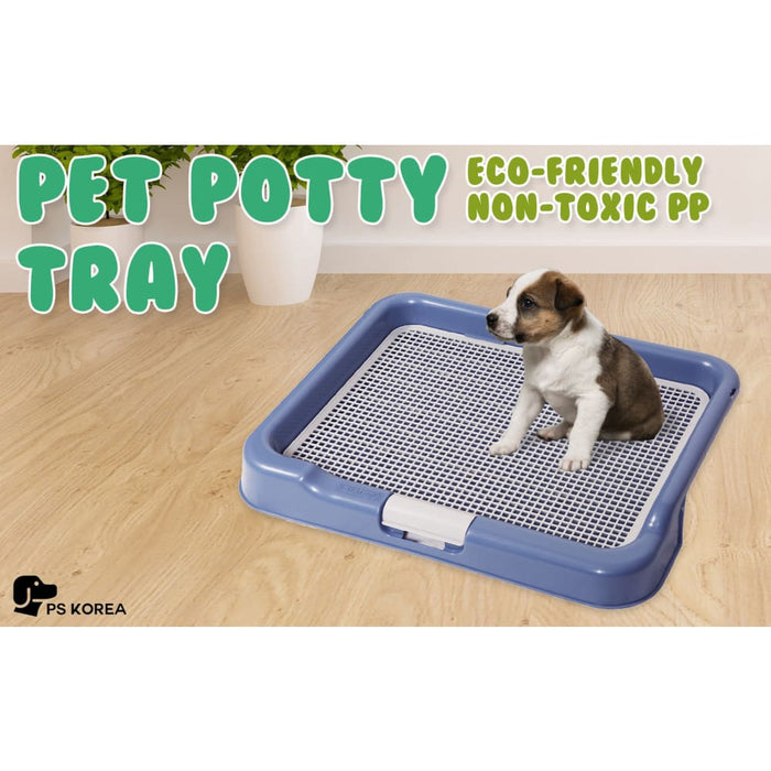 Blue Dog Pet Potty Tray Training Toilet Portable T3