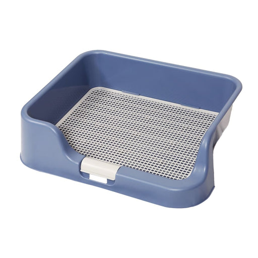 Blue Dog Pet Potty Tray Training Toilet Raised Walls T1