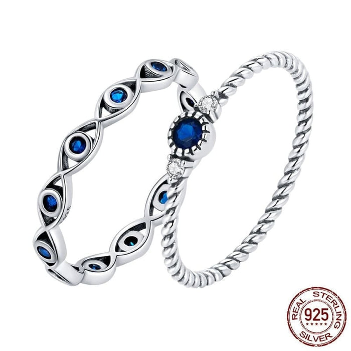 Blue Zircon Finger Rings For Women