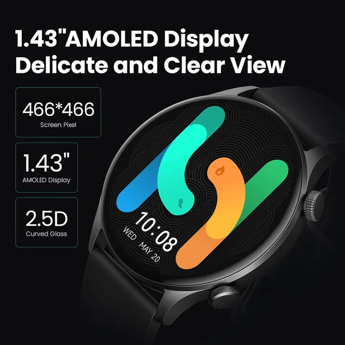 Bluetooth 1.43’amoled Display Health Monitor Smart Watch