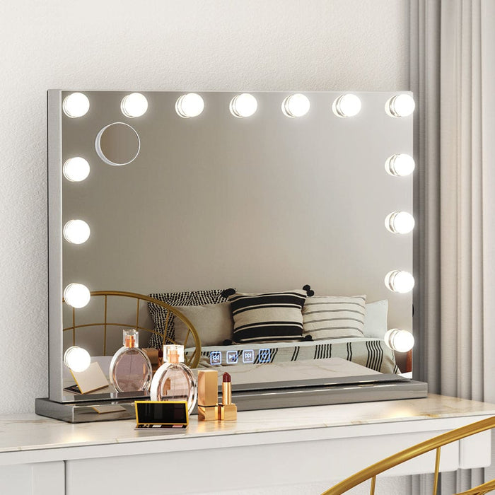 Bluetooth Makeup Mirror 58x46cm Hollywood With Light