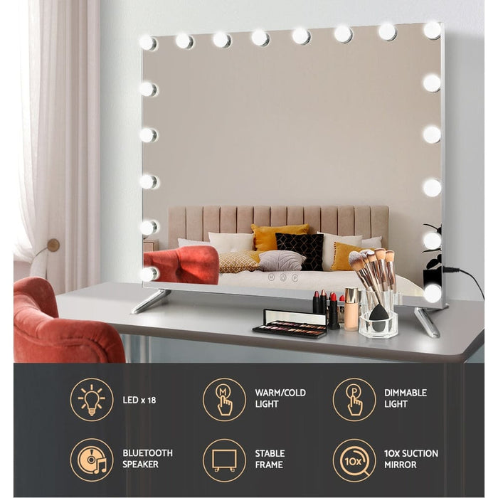 Bluetooth Makeup Mirror With Light Hollywood Led Wall