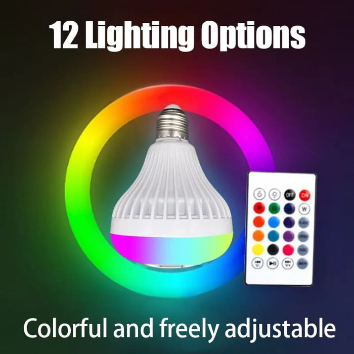 Bluetooth Speaker Led Music Light Bulb Rgb Colour Changing