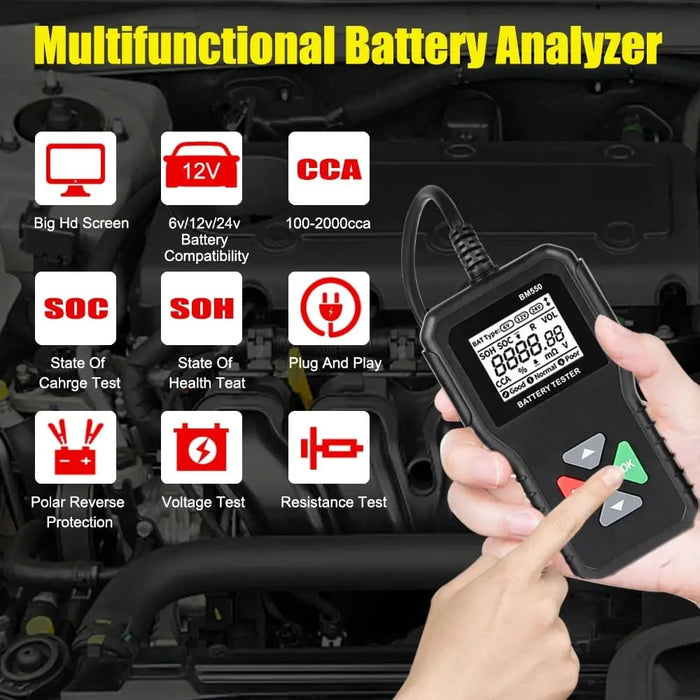 Bm550 Car Battery Analyzer 6v 12v 24v Cca Tool