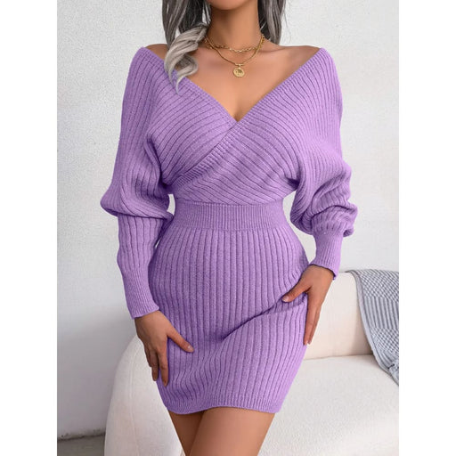 Bodycon Long Sleeve Knit Sweater Dress