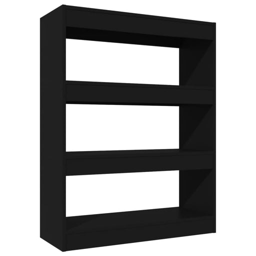 Book Cabinet Room Divider Black 80x30x103 Cm Engineered