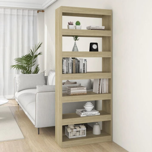 Book Cabinet Room Divider Sonoma Oak 80x30x198 Cm