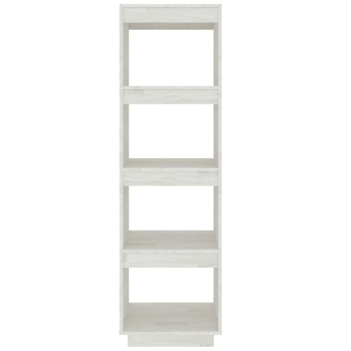 Book Cabinet Room Divider White 40x35x135 Cm Solid Pinewood