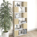 Book Cabinet Room Divider White And Sonoma Oak 80x24x186 Cm