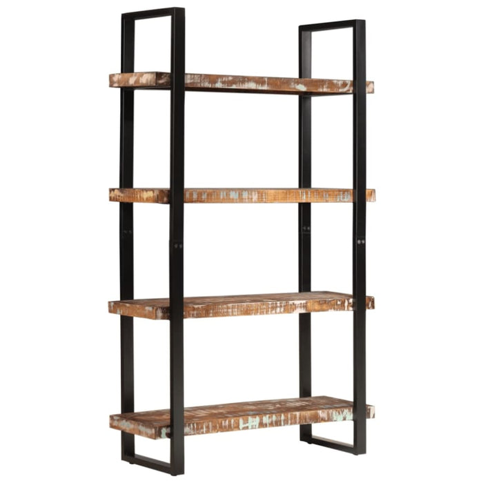 Bookcase 4-tier 110x40x180 Cm Solid Wood Reclaimed And Iron