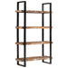 Bookcase 4-tier 110x40x180 Cm Solid Wood Reclaimed And Iron