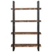 Bookcase 4-tier 110x40x180 Cm Solid Wood Reclaimed And Iron