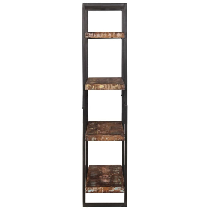 Bookcase 4-tier 110x40x180 Cm Solid Wood Reclaimed And Iron