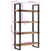 Bookcase 4-tier 110x40x180 Cm Solid Wood Reclaimed And Iron