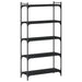 Bookcase 5-tier Black 80x30x154 Cm Engineered Wood Ntilii