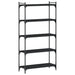 Bookcase 5-tier Black 80x30x154 Cm Engineered Wood Ntilii