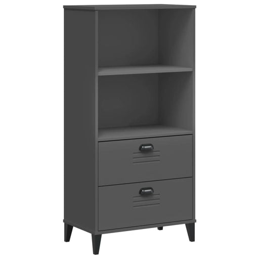 Bookcase Viken Anthracite Grey 60x35x123 Cm Solid Wood Pine